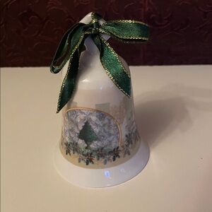 Festive Gold-Trimmed Bell Ornament